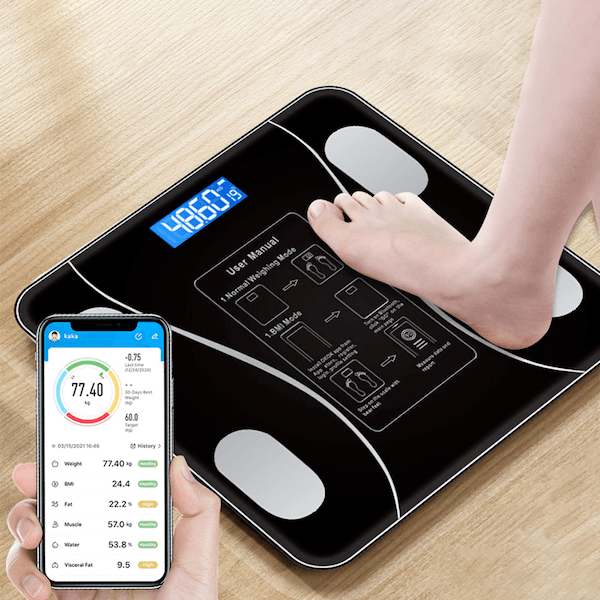 TotalHealth Bluetooth Digital Scale LCD Body Fat Weight Muscle